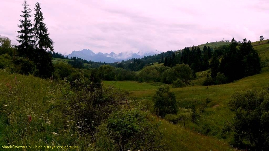 krajobraz z Tatrami