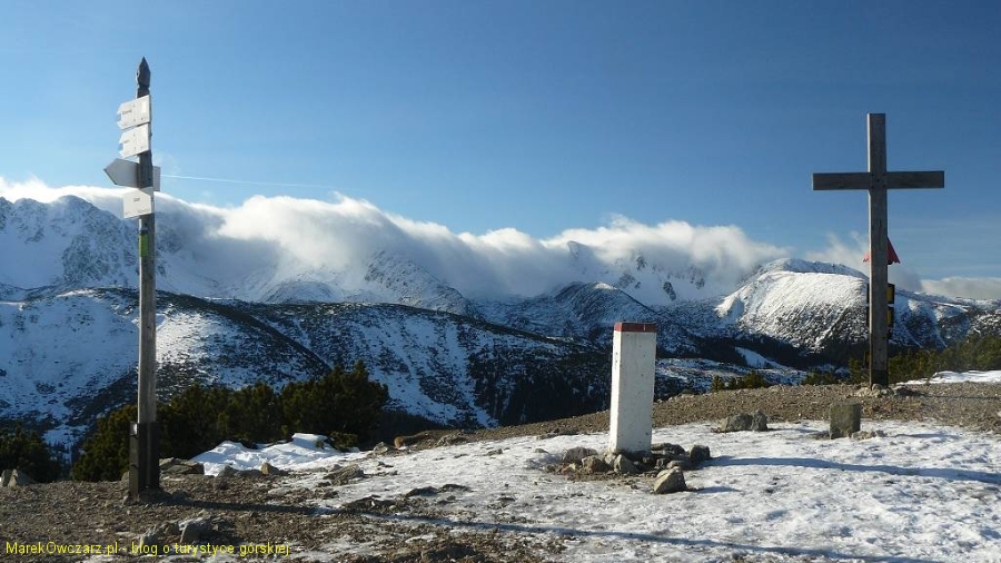 zimowa panorama z Grzesia na Tatry Zachodnie