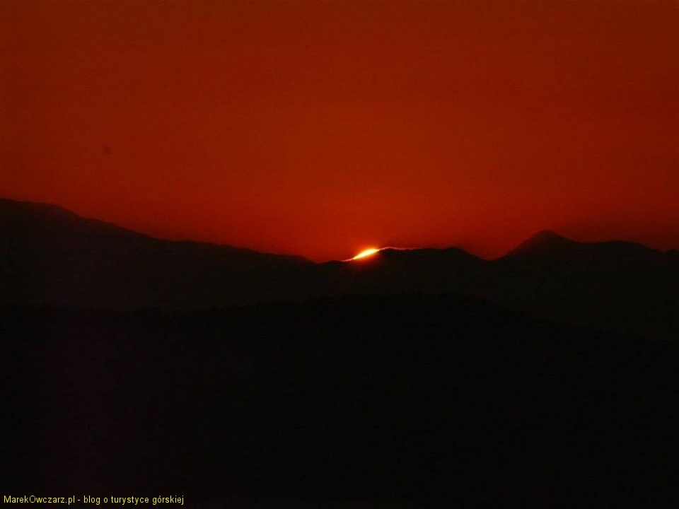 zachód słońca z Trzech Koron, foto by Waldi.D