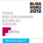 Konkurs na Bloga Roku.Podziękowanie 